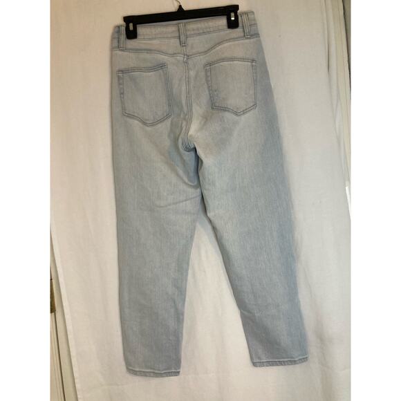 Wild Fable Womens High Rise Mom Jeans Size 4 Distressed Holes - Picture 4 of 10